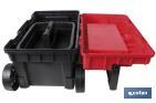 Heavy Duty tool box with two wheels | Deep bottom compartment with high storage capacity - Cofan