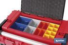 Heavy Duty tool box with two wheels | Deep bottom compartment with high storage capacity - Cofan