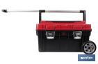 Heavy Duty tool box with two wheels | Deep bottom compartment with high storage capacity - Cofan