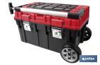 Heavy Duty tool box with two wheels | Deep bottom compartment with high storage capacity - Cofan