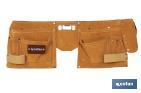 Super tool belt | Cowhide leather | It has 11 pockets - Cofan