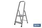 Aluminium ladder available from 2 to 8 steps | Available heights from 0.41 to 2.41 metres | Complies with EN 131 Standard - Cofan