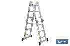 Multipurpose aluminium ladder | Available in 3.25 metres in length and 4 x 3 rungs | Complies with EN 131 and 150 kilograms - Cofan