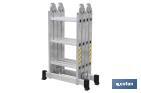 Multipurpose aluminium ladder | Available in 3.25 metres in length and 4 x 3 rungs | Complies with EN 131 and 150 kilograms - Cofan