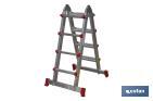 MULTI-POSITION ALUMINIUM LADDER | AVAILABLE IN 4 X 4 AND 4 X 5 RUNGS | COMPLIES WITH EN 131 AND 150 KILOGRAMS