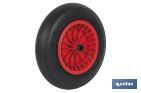 Wheelbarrow wheel with bearing | Manufactured with pneumatic ABS tyre | For loads up to 120kg - Cofan