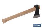 Hudson Bay axe with wooden handle | Versatile tool for different works | Total weight: 4,000g - Cofan