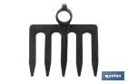 RAKE WITH TINES FOR STONES | ONE-PIECE FORGED STEEL HEAD | SIZE: 200 X 165MM
