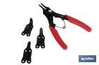 PLIERS WITH INTERCHANGEABLE HEADS | INCLUDES 4 DIFFERENT MULTIFUNCTIONAL HEADS | LENGTH: 256MM