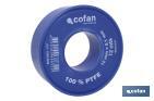 Roll of PTFE tape, 12mm x 0,10mm. - Cofan