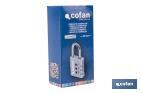 Combination Padlock with 3 digits | Safe lock for daily use - Cofan