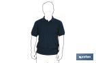 NAVY BLUE KNITTED FABRIC POLO