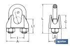 Sujetacables DIN-741 INOX A-2 - Cofan