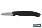 Cuchillo de Recolección | Pack de 12 Unidades | Punta redonda | Medida de la hoja 4,5 cm | Mango de Color negro - Cofan