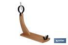 Gondola-shaped ham holder | Wooden ham holder | Size: 37.5 x 16.8 x 60cm - Cofan