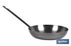 Polished steel Lyonnaise frying pan | With handle | Traditional Format | Rust resistant - Cofan