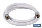 SHOWER HOSE | PVC | WHITE | BRASS CONNECTORS | LENGHT: 1.5 | UNIVERSAL THREAD OF 1/2"