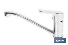 Single-handle sink tap | Low spout | Ross Model | Brass | Size: 12 x 25 x 4cm - Cofan