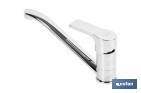 Single-handle sink tap | Low spout | Ross Model | Brass | Size: 12 x 25 x 4cm - Cofan