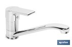 Single-handle sink tap | Low spout | Ross Model | Brass | Size: 12 x 25 x 4cm - Cofan