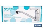 Single-handle sink tap | Low spout | Ross Model | Brass | Size: 12 x 25 x 4cm - Cofan