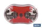 RED REAR BICYCLE LIGHT 7 FUNCTIONS