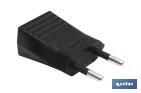 TWO-POLE PLUG | 10A - 250V | BLACK