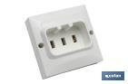 FIXED GROUNDED SOCKET WITH 2 POLES | KITCHEN SOCKET | WHITE | 25A - 250V