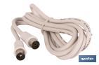 TV aerial extension cable | With Male & Female Connectors | Cable length of 1.5 and 2.5 metres - Cofan