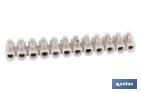 TERMINAL STRIP CONNECTOR | 12-WAY TERMINALS FOR CABLE OF VARIOUS SIZES | WHITE