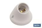 Thermoplastic E-27 Lamp-Holder of Surface | Curved Socket | White - Cofan