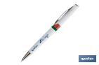 Bolígrafo blanco con bandera de Portugal - Cofan