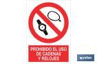 PROHIBIDO USO DE RELOJES Y CADENAS