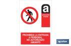 Proibida a entrada "Amianto". O desenho do sinal pode variar, mas em nenhum caso o seu significado será alterado. - Cofan