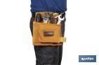 Bolsa herramientas en piel para cinturón | Fabricado en piel vacuno | Contiene 6 bolsillos - Cofan