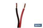 ELECTRIC CABLE ROLL OF 100M | PARALLEL | CABLE CROSS SECTION OF VARIOUS SIZES | BLACK AND RED