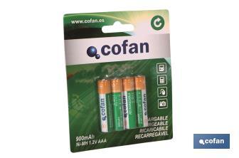 Rechargeable batteries AAA - Cofan