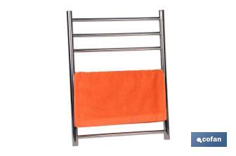 Heated towel rail | Sinaí Model | Stainless steel | 80W | IP44 | Size: 70 x 53 x 10.5cm - Cofan