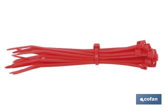 Abrazaderas de Nylon PA 6.6 Color Rojo - Cofan