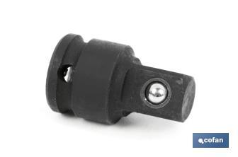 Adaptador de impacto 3/4" a 1/2"| Con cuadradillo macho 1/2" y hembra de 3/4"  | Fabricado especial para herramientas de impacto - Cofan