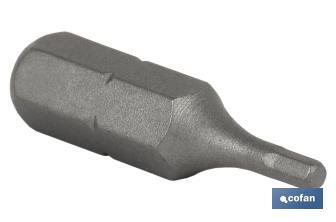 Punta Hexagonal para atornillador de Acero | Modelo 1/4" Allen Estándar | Longitud 25 y 50 mm - Cofan