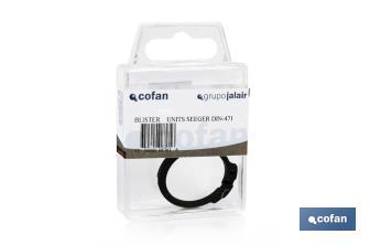 STANDARD BLISTER OF EXTERNAL RETAINING RINGS DIN 471 - Cofan