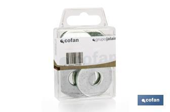 Wide flange flat washers DIN-9021 Standard Blister - Cofan