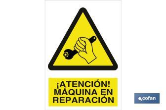 ¡ ATTENTION ! MACHINE EN RÉPARATION - Cofan