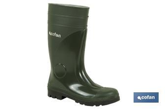 Bota de Água | Cor Verde | Segurança S5 | Fabricada em PVC | Biqueira e Palmilha de Aço - Cofan