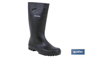 Bota de Agua | Color Negro| Alta Calidad | Fabricada en PVC - Cofan