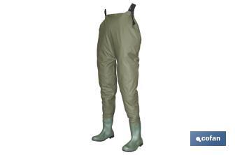 Bota de Agua con Peto | Vadeador | Fabricado PVC | Impermeable - Cofan
