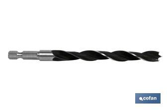 Wood drill bit with 1/4 “ hexagonal handle - Cofan