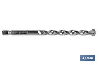 Professional wall drill bit with 1/4” hexagonal handle - Cofan