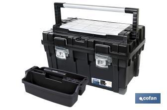 Caja de herramientas Heavy Duty | Cofre profundo con alta capacidad de almacenamiento | Color negro - Cofan